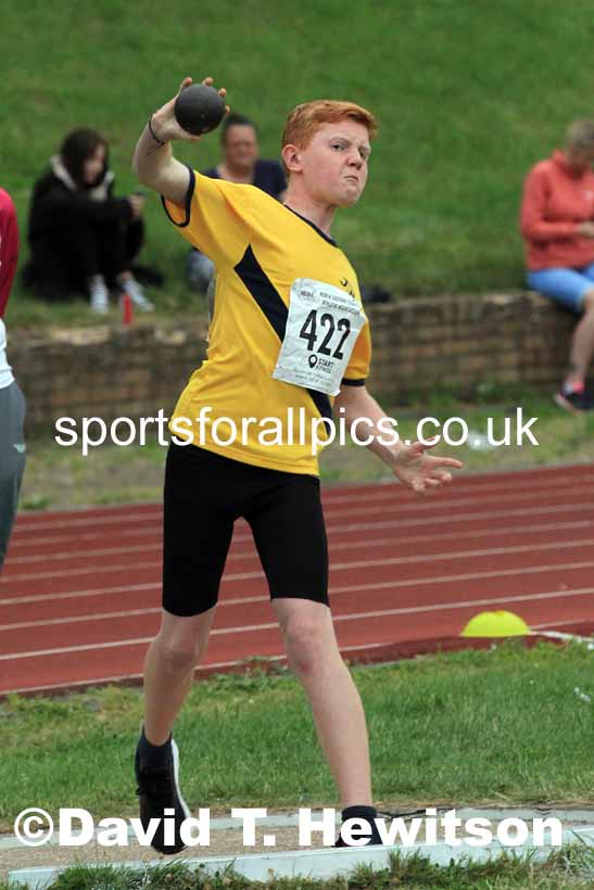 Shot putt, 2022 NEGP Monkton 5, Wednesday, July 20th. Photo: David T. Hewitson/Sports for All Pics